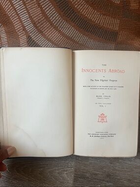 The Innocents Abroad by Mark Twain 1901 Vol. I